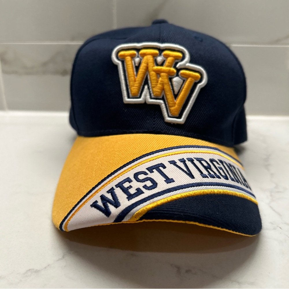 West Virginia Mountaineers Navy and Yellow Cap